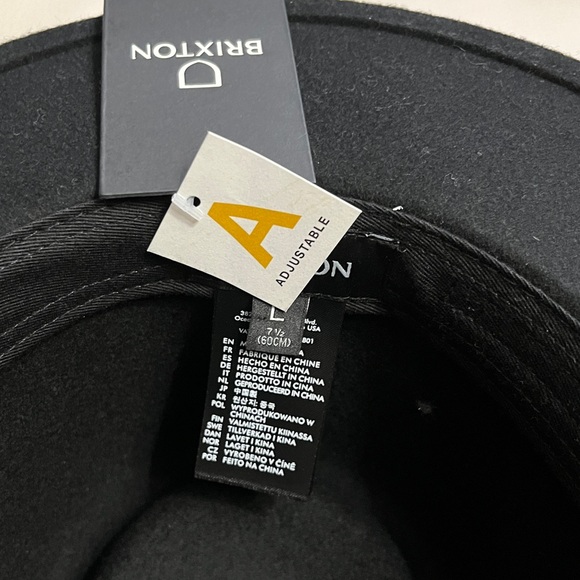 NWT - Brixton Adult Messer Fedora 100% Wool Felt Hat - Size L - Picture 12 of 13